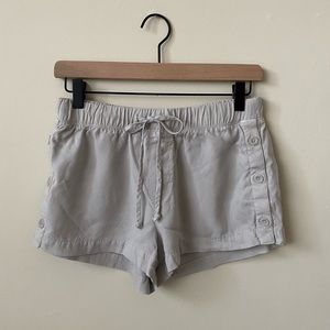 Drawstring Side Button Shorts